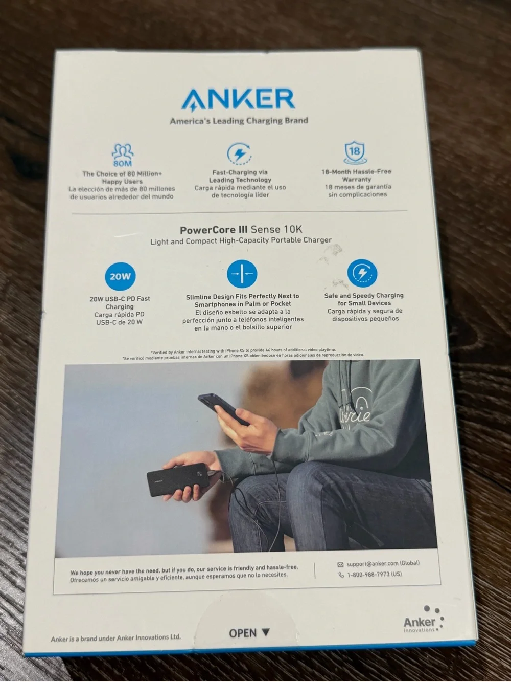 Anker PowerCore lll Sense 10K fast charging  super slim Black